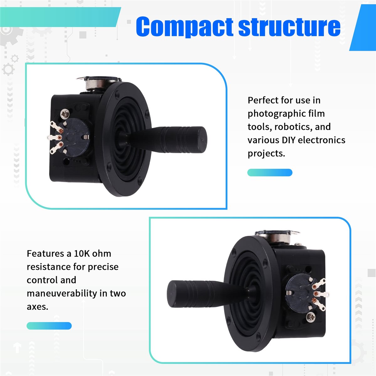 Potentiometer 10K - A72Z Joystick-Potentiometer -D202X-R4 10K Ohm 2-fach