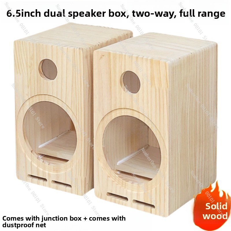 Diy Speaker - 6,5-Zoll-2-Wege-Lautsprecher-Leergehäuse, Labyrinth-Regallautsprecherbox, Massivholz-DIY-Audio-Gehäuse für Heimlautsprecher