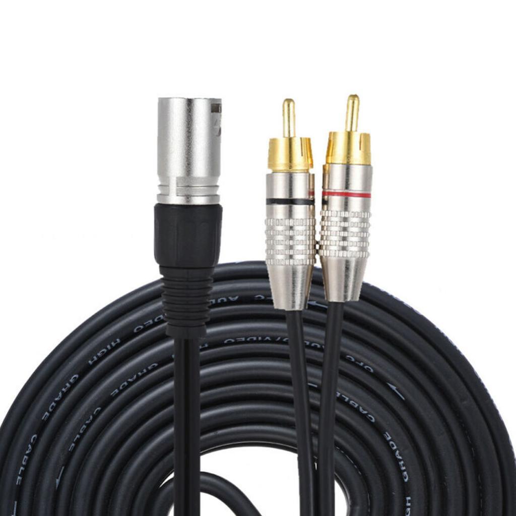 Audio Cable Rca - XLR-Audio-Splitterkabel zu RCA-Doppelstecker, XLR-Steckeradapter, robustes PVC