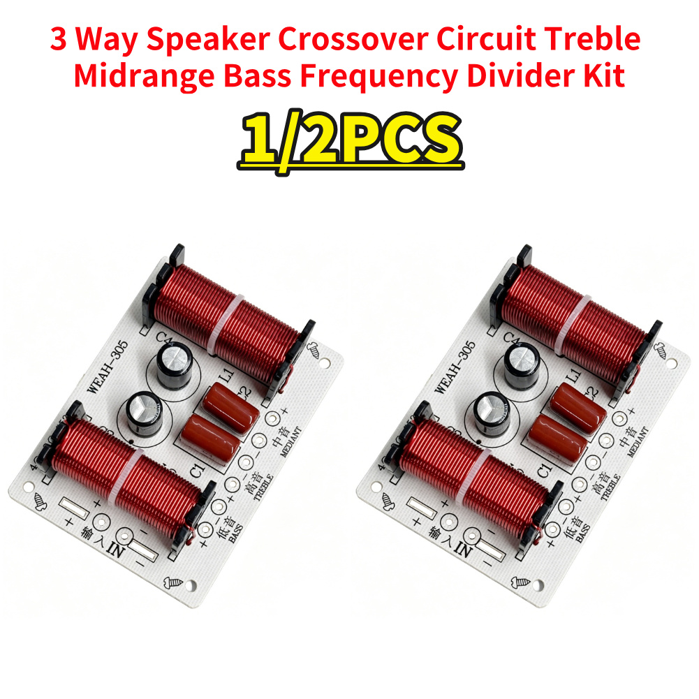 Speaker Crossover - 150W 3-Wege-Audio-Lautsprecher-Frequenzweiche für Höhen, Mittelton und