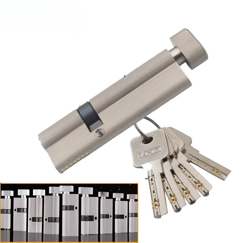 Knob Aluminum - Spezieller, maßgefertigter Sicherheitstür-Mittelschloss-Zylinder aus Messing mit