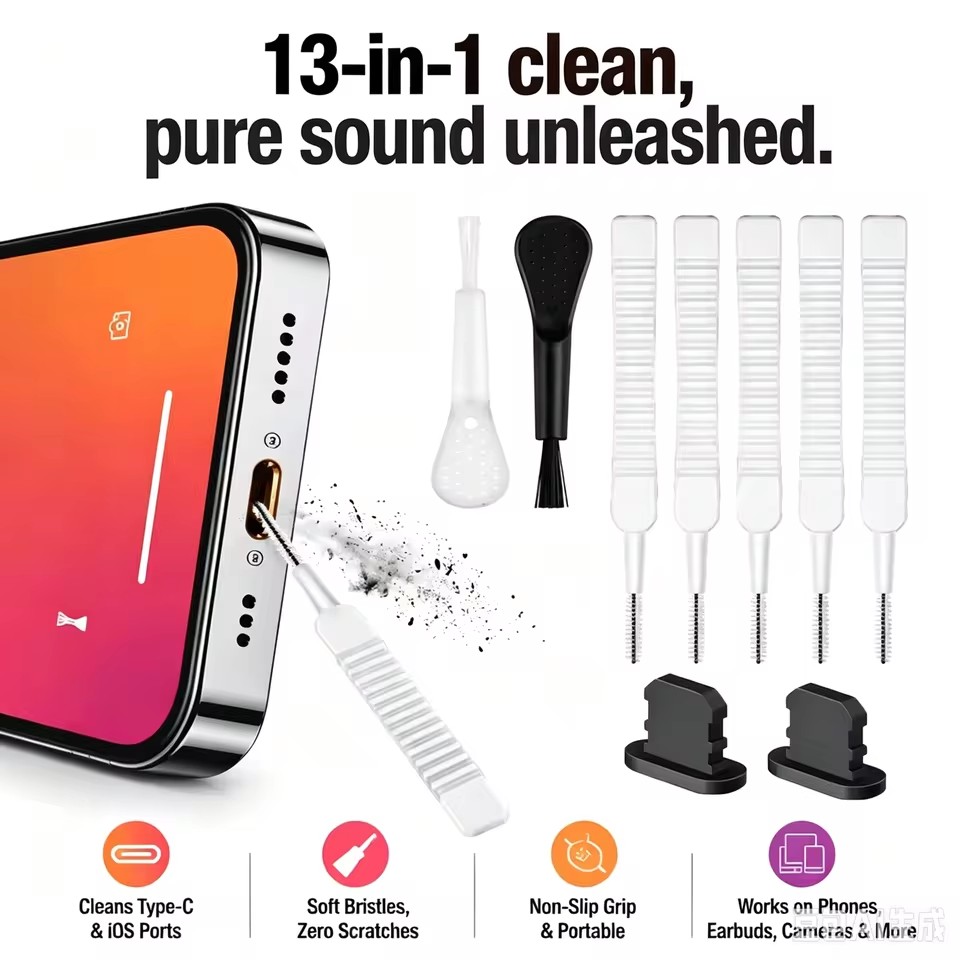Speaker Terminal - Reinigungsset für Handy-Lautsprecher und Ladeanschluss, Staubschutz