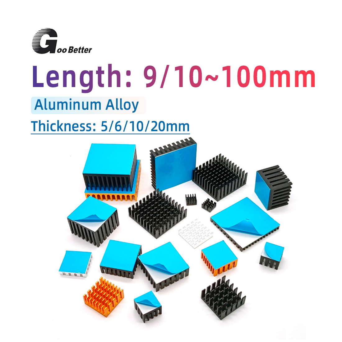 Heatsink Aluminum - Aluminium-Kühlkörper Radiator Wärmeableiter für Elektronische Chips