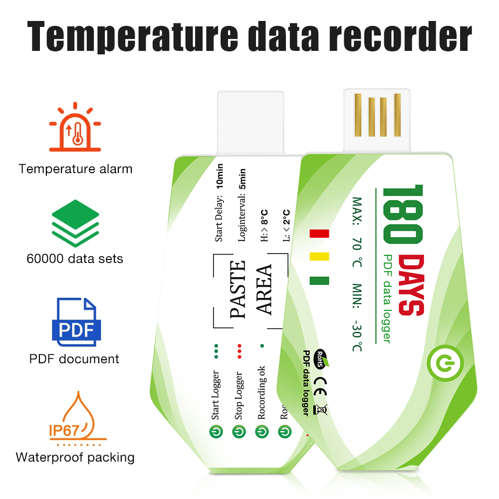 Usb Sound Card - 180 Tage USB-Temperatur-Datenlogger -30~70 ° C