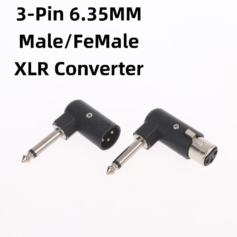 Audio Interface - 1/2 Stück XLR-Stecker (männlich/weiblich) auf 6,35-mm-Stecker-Adapter,