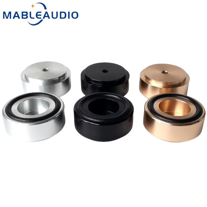 Audio Dac - 4 Stück 39*17mm Massiv-Aluminium Audio-Isolationsfüße, Anti-Vibrations-Stoßdämpfer-Pads