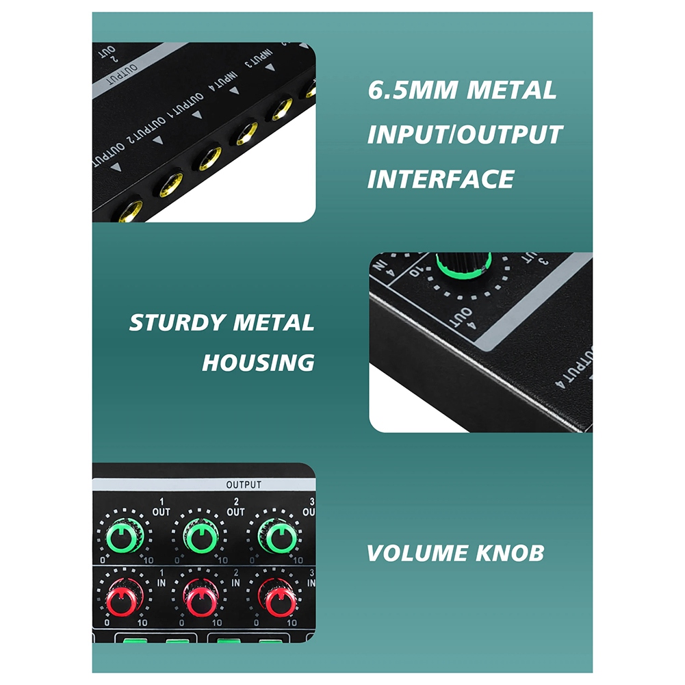 (MEOF] -LQ04 4-Kanal-Mixer 4-K – Audio Interface Bewertung und Preis